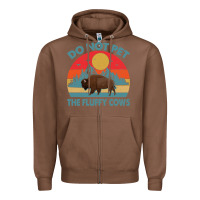 Chestnut Do Not Pet The Fluffy Cows Vintage Zipper Hoodie - trangStudio