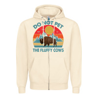 Sandshell Do Not Pet The Fluffy Cows Vintage Zipper Hoodie - trangStudio