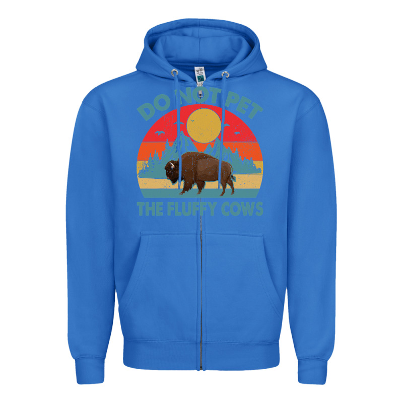 Do Not Pet The Fluffy Cows Vintage Zipper Hoodie by trangStudio | Teevron