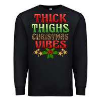 Black thick thighs christmas vibes Premium Sweatshirt - BarkalooDesign