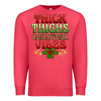 Cardinal thick thighs christmas vibes Premium Sweatshirt - BarkalooDesign