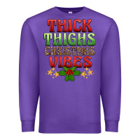 Purple thick thighs christmas vibes Premium Sweatshirt - BarkalooDesign