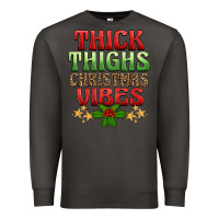 Smoke thick thighs christmas vibes Premium Sweatshirt - BarkalooDesign