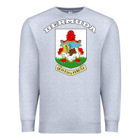 Heather Grey Bermuda Coat of Arms Souvenir Gift Flag Bermudian Premium Sweatshirt - trangStudio