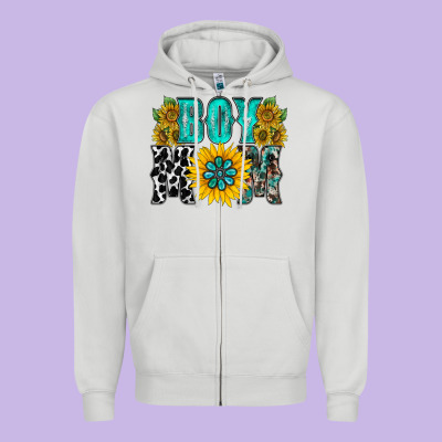 Boy Mom Zipper Hoodie Designed By Racoondesign