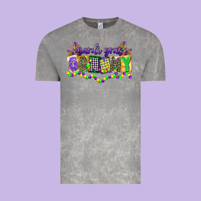 Mardi Gras Grammy Vintage Tee Designed By Cowgirlartshop
