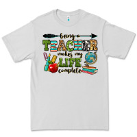 Dove Grey being a teacher makes my life complete Premium Tee - RanaPortraitStore