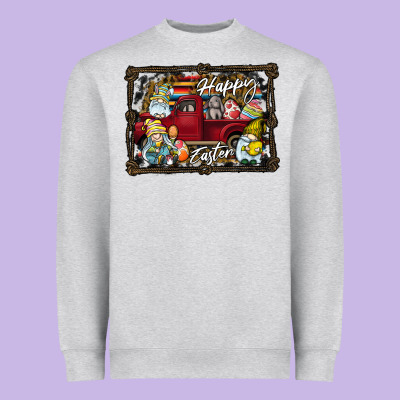 Happy Easter Heavyweight Sweatshirt Designed By Cowhidedigitalart