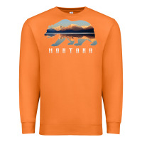 Carrot Montana Bear with Glacier National Park Lake Image Souvenir Premium Sweatshirt - trangStudio