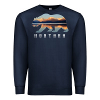 Montana Bear With Glacier National Park Lake Image Souvenir Premium Sweatshirt | Teevron