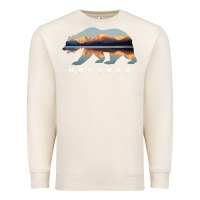 Sandshell Montana Bear with Glacier National Park Lake Image Souvenir Premium Sweatshirt - trangStudio