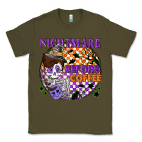 Army Green Nightmare before the coffee halloween Classic Tee - NancyCooperArtShop