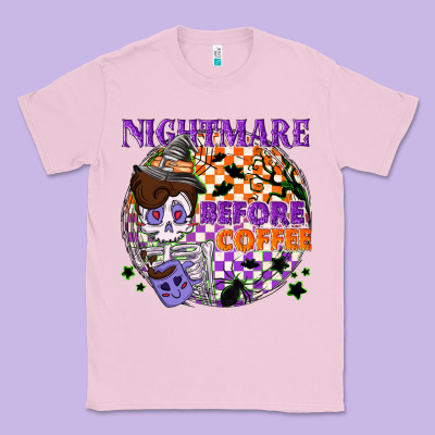 Nightmare Before The Coffee Halloween Classic Tee Designed By Nancycooperartshop