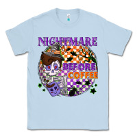 Dusty Blue Nightmare before the coffee halloween Classic Tee - NancyCooperArtShop