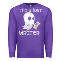 Purple ghost writer ghoul author halloween trick or treat novelist t shirt Premium Sweatshirt - trangStudio