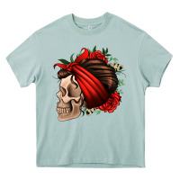 Arona bandana and roses skull Heavy Core Tee - Jasminsmagicworld