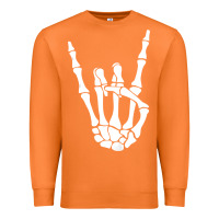 Carrot halloween skeleton hand horns rock n roll music lover tank top Premium Sweatshirt - trangStudio