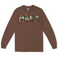 Chestnut mama sunflower leopard Long Sleeve Tee - OliviaCreatesArt