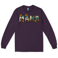 Plum mama sunflower leopard Long Sleeve Tee - OliviaCreatesArt