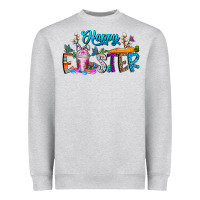 Heather Grey happy easter coffee Heavyweight Sweatshirt - CowhideDigitalArt