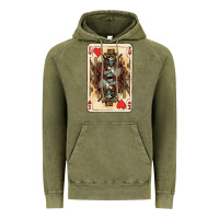 Vintage Olive King Of Hearts Cowboy Vintage Hoodie - HowdyJamesFarm