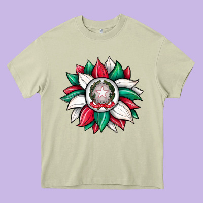 Sunflower İtalian Flag Heavy Core Tee Designed By Jahusdesignshop