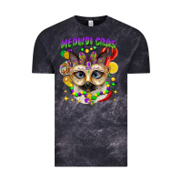 Cloud Black meowdi gras mardi gras cat Vintage Tee - CowGirlArtShop