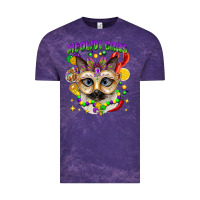 Cloud Purple meowdi gras mardi gras cat Vintage Tee - CowGirlArtShop
