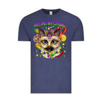 Vintage Denim meowdi gras mardi gras cat Vintage Tee - CowGirlArtShop