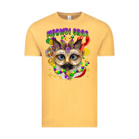 Vintage Mustard meowdi gras mardi gras cat Vintage Tee - CowGirlArtShop