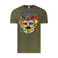 Vintage Olive meowdi gras mardi gras cat Vintage Tee - CowGirlArtShop