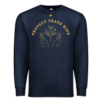 Navy Protect Trans Kids Premium Sweatshirt - trangStudio