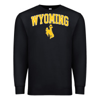 Black Kids Wyoming Cowboys Apparel Fan Favorite Brown Arch Premium Sweatshirt - trangStudio