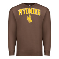 Chestnut Kids Wyoming Cowboys Apparel Fan Favorite Brown Arch Premium Sweatshirt - trangStudio
