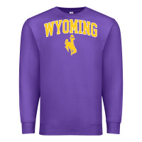 Purple Kids Wyoming Cowboys Apparel Fan Favorite Brown Arch Premium Sweatshirt - trangStudio