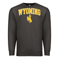 Smoke Kids Wyoming Cowboys Apparel Fan Favorite Brown Arch Premium Sweatshirt - trangStudio