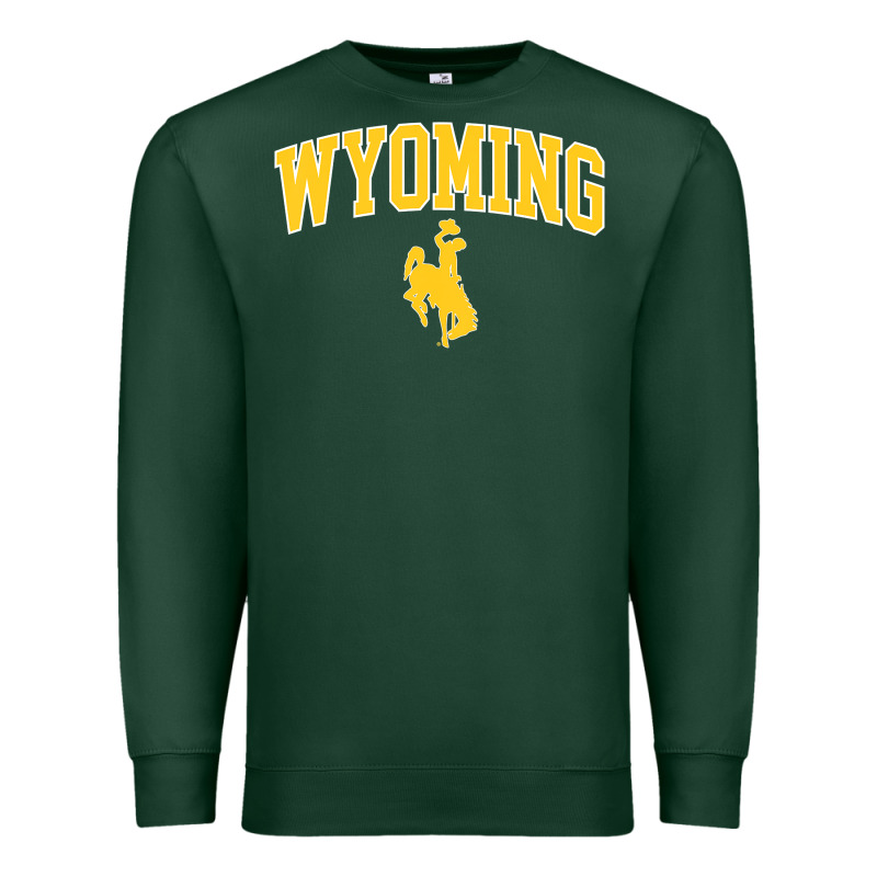 Kids Wyoming Cowboys Apparel Fan Favorite Brown Arch Premium Sweatshirt by trangStudio | Teevron