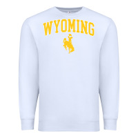 White Kids Wyoming Cowboys Apparel Fan Favorite Brown Arch Premium Sweatshirt - trangStudio