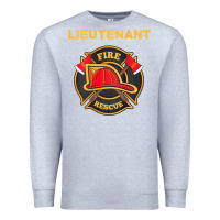 Heather Grey fire rescue lieutenant department  for firefighters Premium Sweatshirt - trangStudio