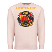 Pale Pink fire rescue lieutenant department  for firefighters Premium Sweatshirt - trangStudio