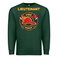 Sports Green fire rescue lieutenant department  for firefighters Premium Sweatshirt - trangStudio