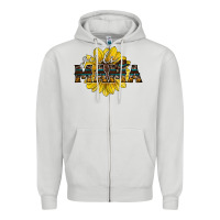 Dove Grey girls mama sunflower Zipper Hoodie - RacoonDesign