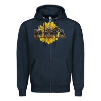Navy girls mama sunflower Zipper Hoodie - RacoonDesign