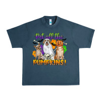 Midnight Navy pet all the pumpkins Urban Heavy Tee - CowGirlArtShop