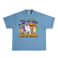 Pebble Blue pet all the pumpkins Urban Heavy Tee - CowGirlArtShop