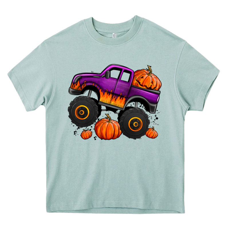 Halloween Jack O Lantern Monster Truck Heavy Core Tee by Jasminsmagicworld | Teevron