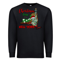 Black christmas time in new york Premium Sweatshirt - BarkalooDesign