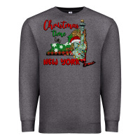 Charcoal Heather christmas time in new york Premium Sweatshirt - BarkalooDesign