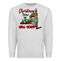 Dove Grey christmas time in new york Premium Sweatshirt - BarkalooDesign