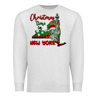 Oatmeal Heather christmas time in new york Premium Sweatshirt - BarkalooDesign
